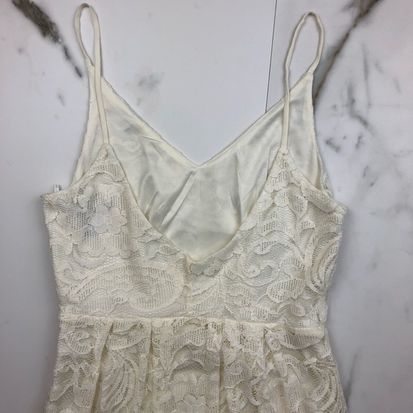 NWT H&M Ivory White Lace Spaghetti Strap Dress - Picture 7 of 7